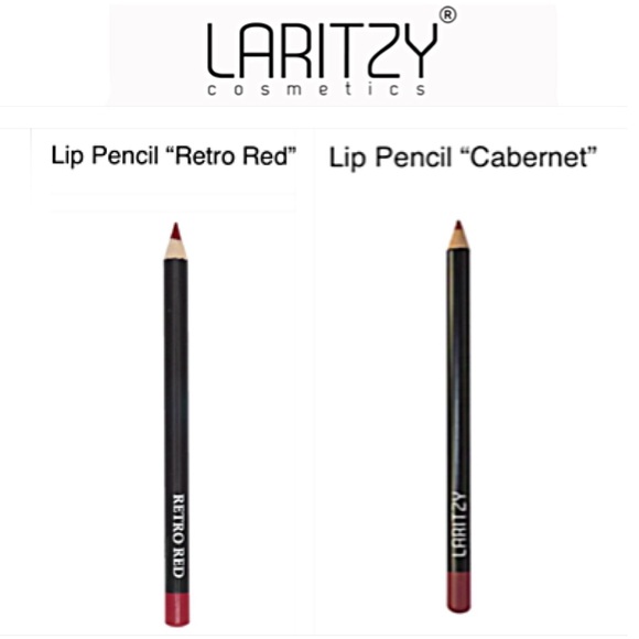 TWO LARITZY Cosmetics LIP PENCILS: NIB RETRO RED and CABERNET; Discontinued HTF - Picture 1 of 11